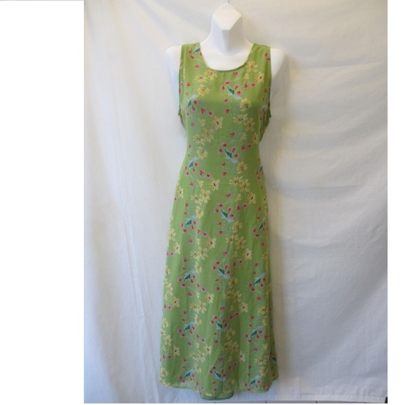 LAURA TYLER 12 L LONG DRESS Sleeveless GREEN - Picture 1 of 8